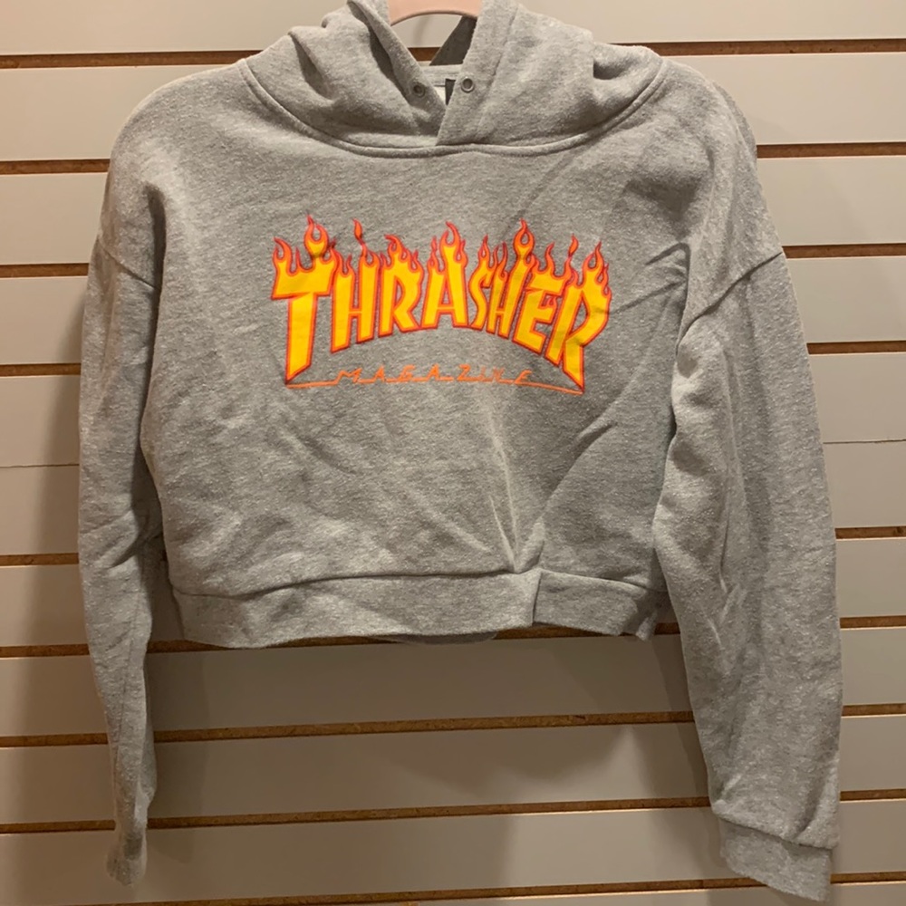 Thrasher cropped pullover hoodie. Size XS.